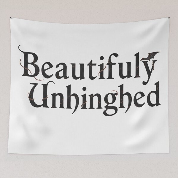 Item preview, Beautifully Unhinged — Dark Poetic Phrase with Gothic Undertones designed and sold by Mouraludia.