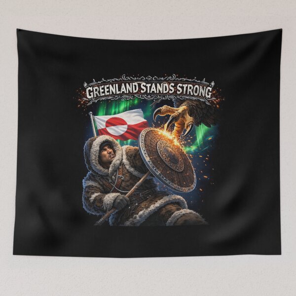 Item preview,  Inuit Warrior Shield Greenland Flag Strong Protest T-Shirt Cultural designed and sold by JaaCreativeShop.