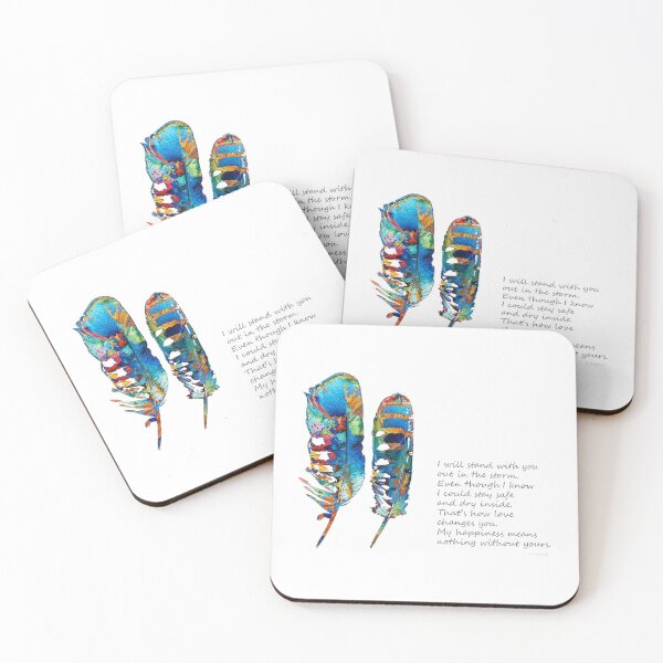 Item preview, Unconditional Love Art Colorful Feathers by Sharon Cummings designed and sold by Sharon Cummings Art.