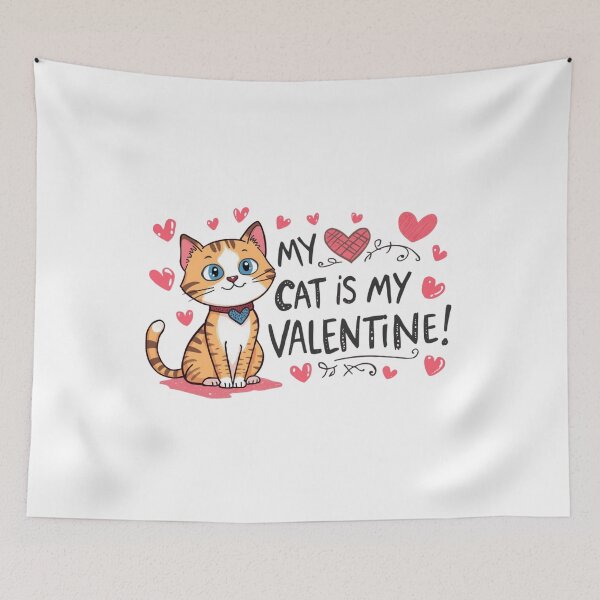 Item preview, My Valentine – Funny Cat Lover Valentine’s Day Shirt designed and sold by Lamagift.