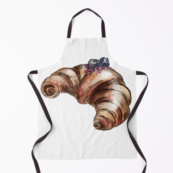 Item preview, French croissant with blueberry designed and sold by HappyVibeArt.