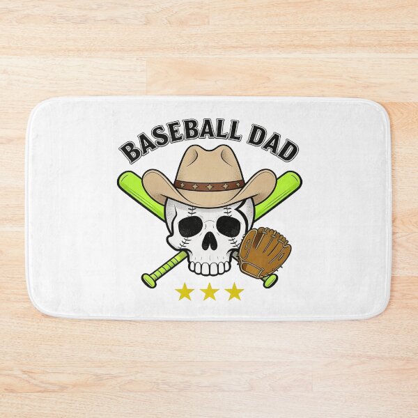 Item preview, Baseball Dad Skull Cowboy Western Neon Bat Design designed and sold by truongloc246.