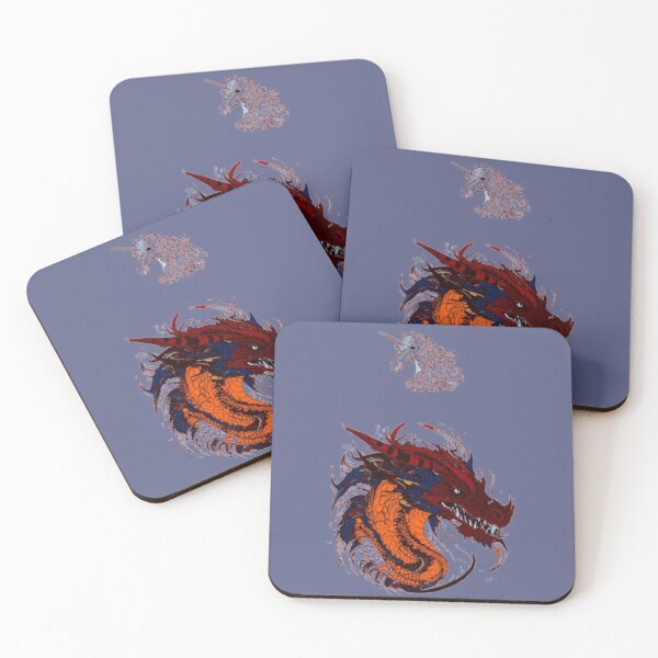 Item preview, The Mythic Bond: Celestial Unicorn and Fierce Dragon. designed and sold by PhantomArtStore.