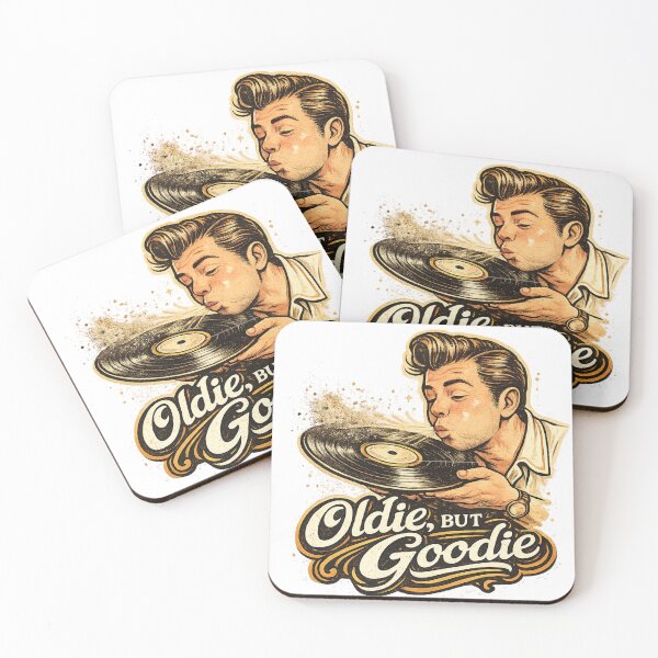 Item preview, Oldie, But Goodie | Retro Vinyl Record Cleaning Cartoon Design designed and sold by Item Geeks.