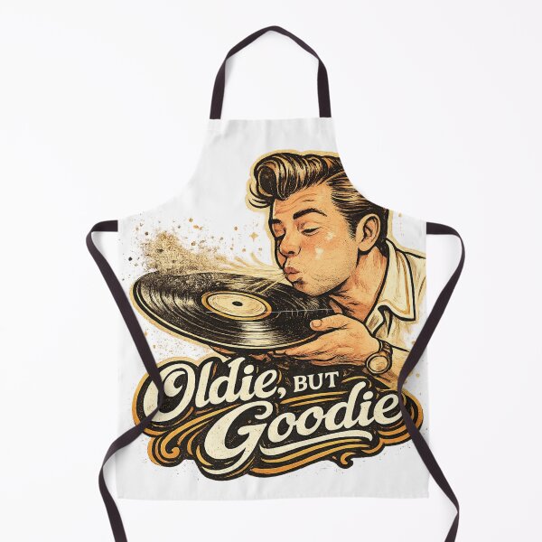 Item preview, Oldie, But Goodie | Retro Vinyl Record Cleaning Cartoon Design designed and sold by Item Geeks.