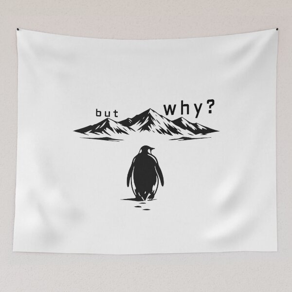 Item preview, But Why Penguin Minimalist designed and sold by jerusalem-.