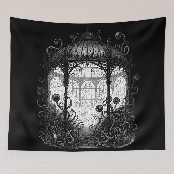 Item preview, Beautifully Unhinged Garden — Gothic Greenhouse of Wild Growth and Ruin designed and sold by Mouraludia.