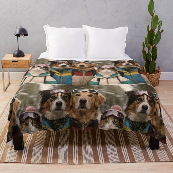 Item preview, Vintage Winter Crew- Funny Dog and Cat Art designed and sold by Ramure Studio.
