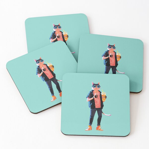 Item preview, Cool Party Cat with Drink designed and sold by DesignMapachiss.