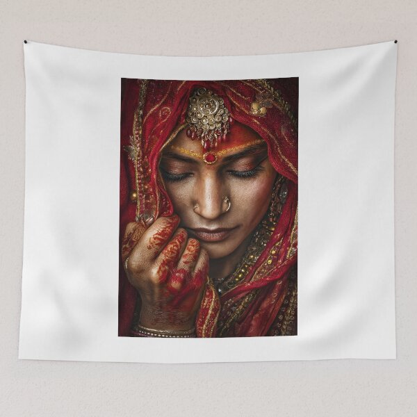 Item preview, Stunning Portrait of a Bride in Traditional Attire designed and sold by Artessie.