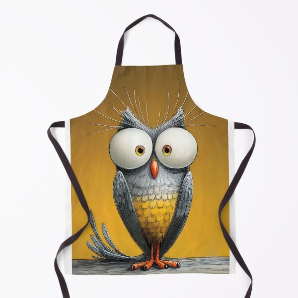 Item preview, Whimsical Cartoon Owl with Big Expressive Eyes designed and sold by Artessie.