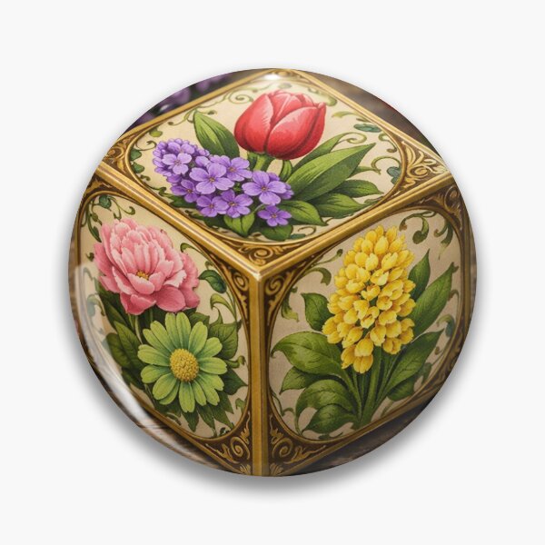 Item preview, Enchanted Garden Dice (D6) designed and sold by Vera J Creations.