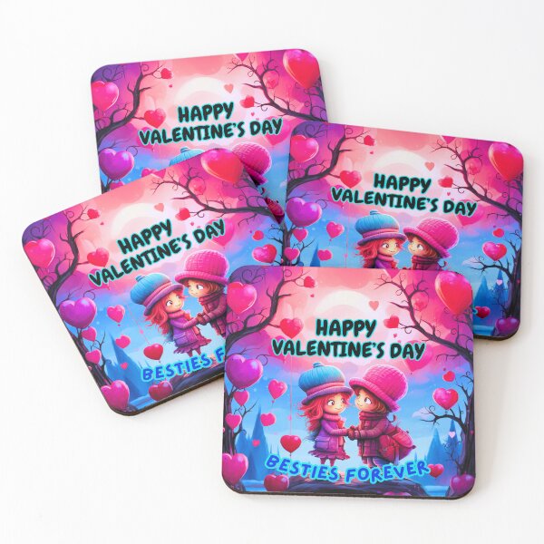 Item preview, Cute Happy Valentine's Day. Besties Forever For Girls designed and sold by Lovemountain.