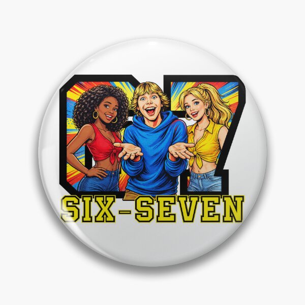 Item preview, SIX-SEVEN Pop-Art original Design | 67 Retro Comic Trio | Bold & Playful designed and sold by GigiVisual.