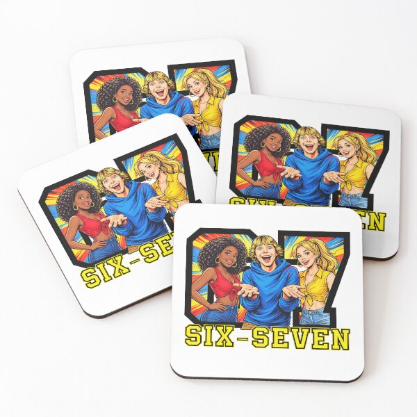 Item preview, SIX-SEVEN Pop-Art original Design | 67 Retro Comic Trio | Bold & Playful designed and sold by GigiVisual.