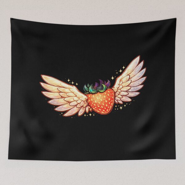 Item preview, Celeste Flying Strawberry – Cute Video Game Fan Art designed and sold by DogLord.