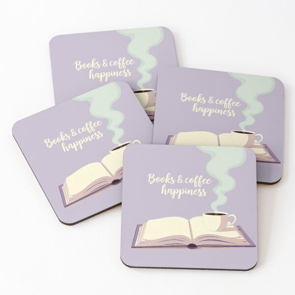 Item preview, Copy of Enjoying coffee while reading in a cozy space with a book open on the table designed and sold by SpaceartLilu.