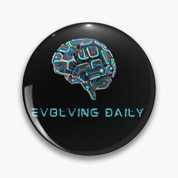 Item preview, Evolving Daily | Cybernetic Brain & Circuit Board Tech Design designed and sold by Tamer ⭐⭐⭐⭐⭐.