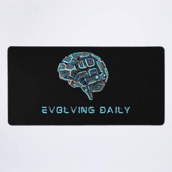 Item preview, Evolving Daily | Cybernetic Brain & Circuit Board Tech Design designed and sold by Tamer ⭐⭐⭐⭐⭐.