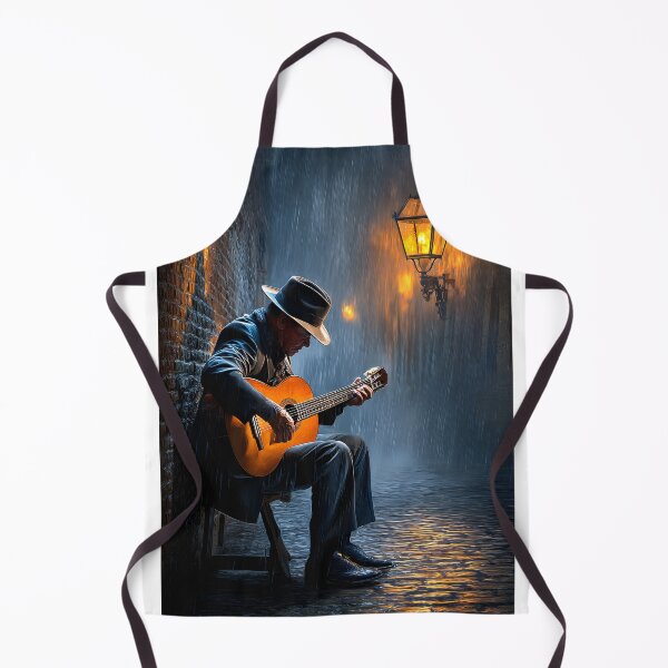 Item preview, Melancholic Musician Playing Guitar in the Rain designed and sold by Artessie.
