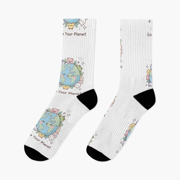 Item preview, Cute cartoon design with animals and flowers promoting environmental care and love for the planet designed and sold by SpaceartLilu.