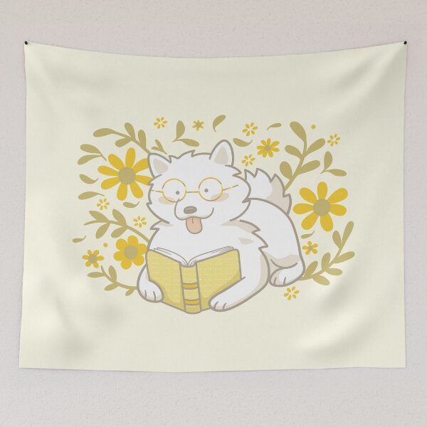 Item preview, Samoyed Reading designed and sold by Wlaurence.