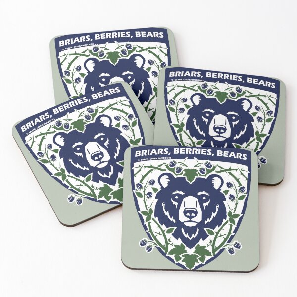 Item preview, Briars, Berries, Bears: Black, White, and Green designed and sold by CraneCreek.