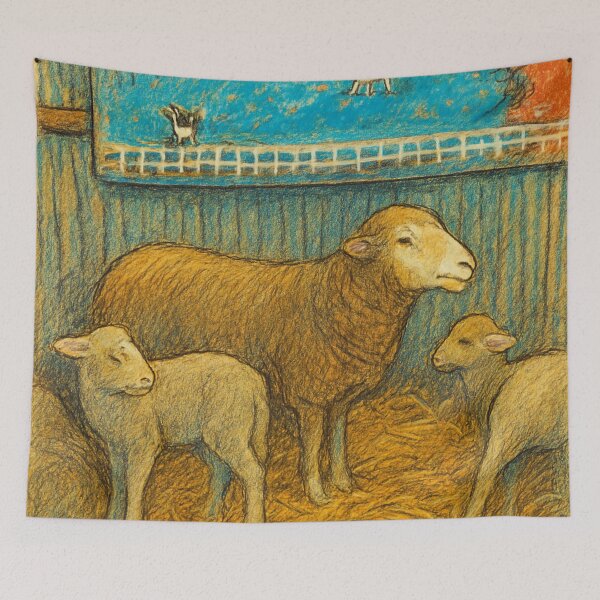 Item preview, Sheep Drawing - Zoo Visit designed and sold by Juzzy72.