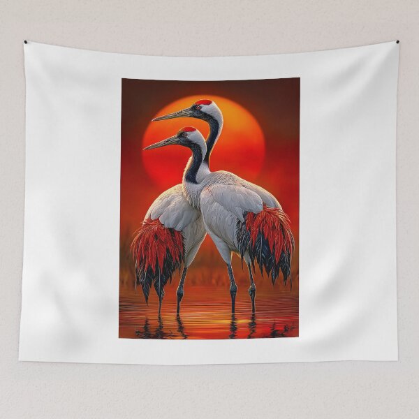 Item preview, Elegant Cranes at Sunset by Reflective Waters designed and sold by Artessie.