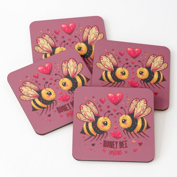 Item preview, Cute Honey Bees Valentine's Day  designed and sold by Lovemountain.