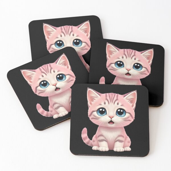 Item preview, Pink Sammy the Kitten Black Background designed and sold by ParisPoet.