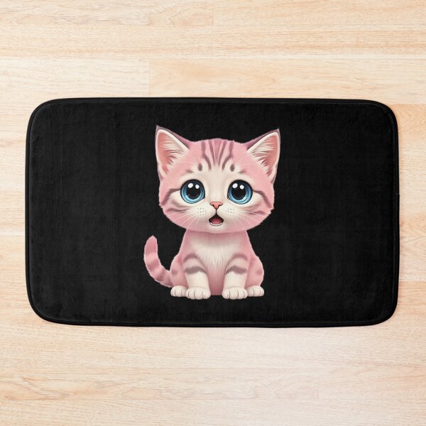 Item preview, Pink Sammy the Kitten Black Background designed and sold by ParisPoet.