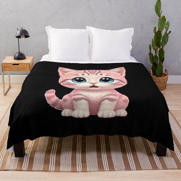 Item preview, Pink Sammy the Kitten Black Background designed and sold by ParisPoet.