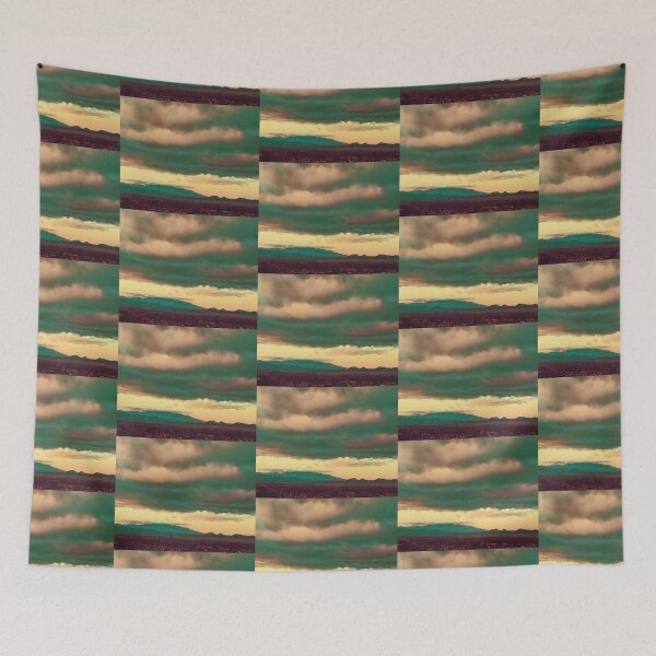 Item preview, Skyscape with Peach and Teal designed and sold by oh-bi-me.