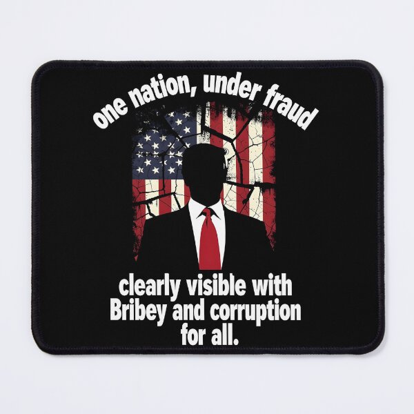 Item preview, anti ice anti trump one nation under fraud clearly visible with Bribery and corruption for all designed and sold by Uglyandcute.