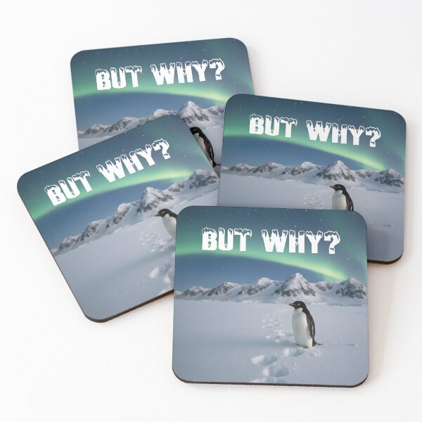 Item preview, But Why? Penguin Art Print – Funny & Existential Minimal Wall Decor designed and sold by FanshopMA.