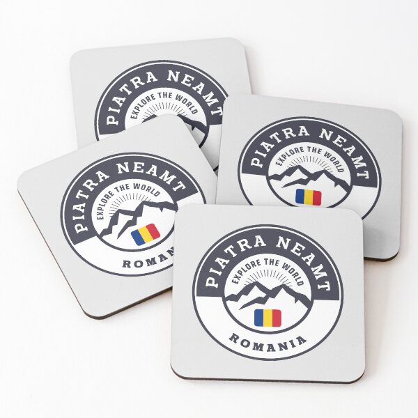 Item preview, Piatra Neamţ Romania | Black and White Travel Crest designed and sold by World Designs.