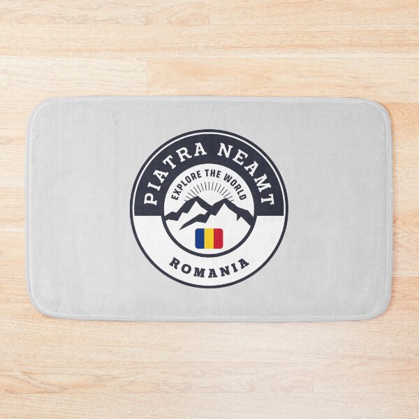 Item preview, Piatra Neamţ Romania | Black and White Travel Crest designed and sold by World Designs.