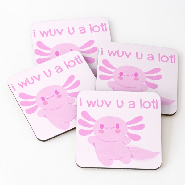 Item preview, I wuv you a lotl - Cute Axolotl - I love you designed and sold by EvergreenRevolt.
