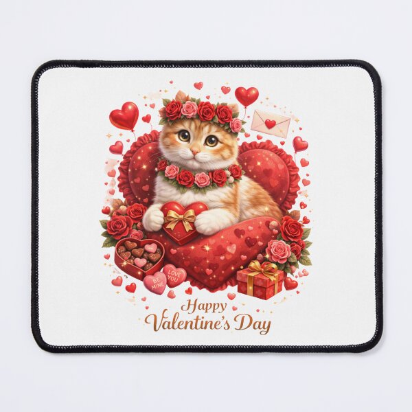 Item preview, Cute Valentine Cat Quote Happy Valentines Day Gift designed and sold by PluffyPanda.