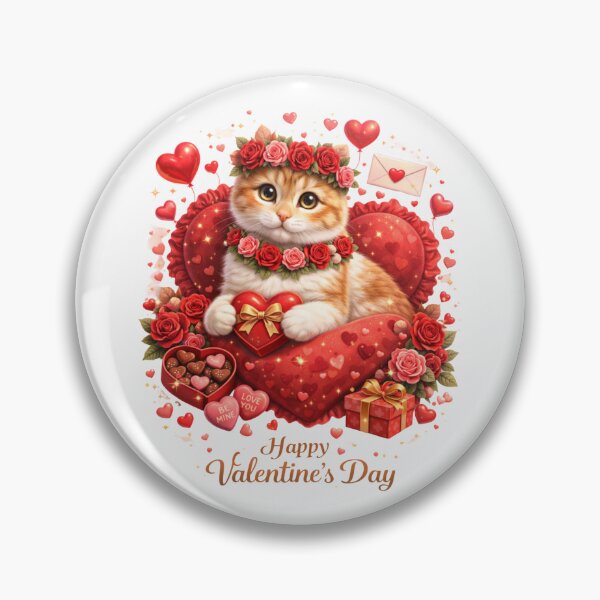 Item preview, Cute Valentine Cat Quote Happy Valentines Day Gift designed and sold by PluffyPanda.