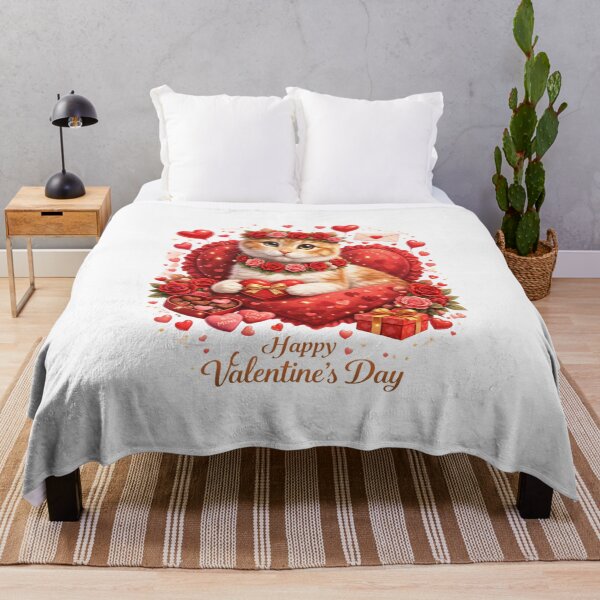 Item preview, Cute Valentine Cat Quote Happy Valentines Day Gift designed and sold by PluffyPanda.