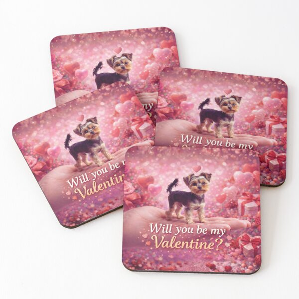 Item preview, Will You Be My Valentine Yorkie designed and sold by GivingJoy.