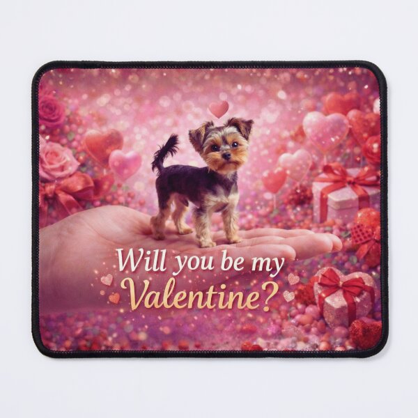 Item preview, Will You Be My Valentine Yorkie designed and sold by GivingJoy.