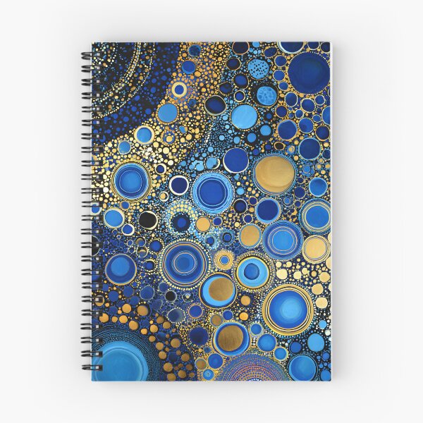 Item preview, Vibrant Blue and Yellow Abstract Bubble Composition designed and sold by Artessie.