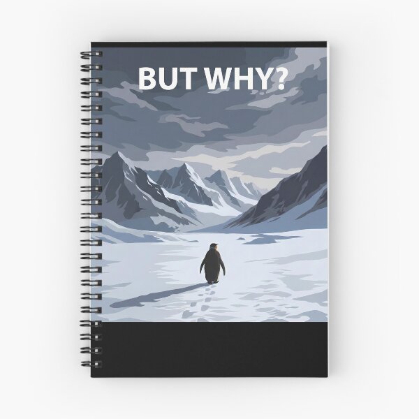 Item preview, Penguin But Why Mountains Penguin designed and sold by RedeRx.