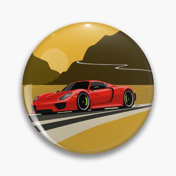 Item preview, Red 918 spyder Illustration Cliff Side Poster designed and sold by blackdogshop.