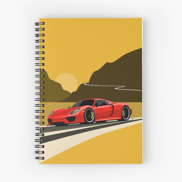 Item preview, Red 918 spyder Illustration Cliff Side Poster designed and sold by blackdogshop.