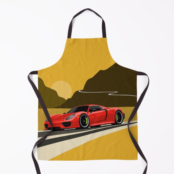 Item preview, Red 918 spyder Illustration Cliff Side Poster designed and sold by blackdogshop.