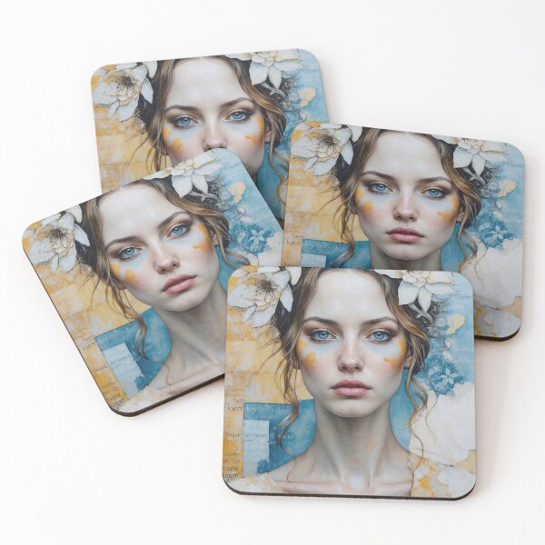 Item preview, Mixed Media Woman Artwork designed and sold by YasArtStudio.